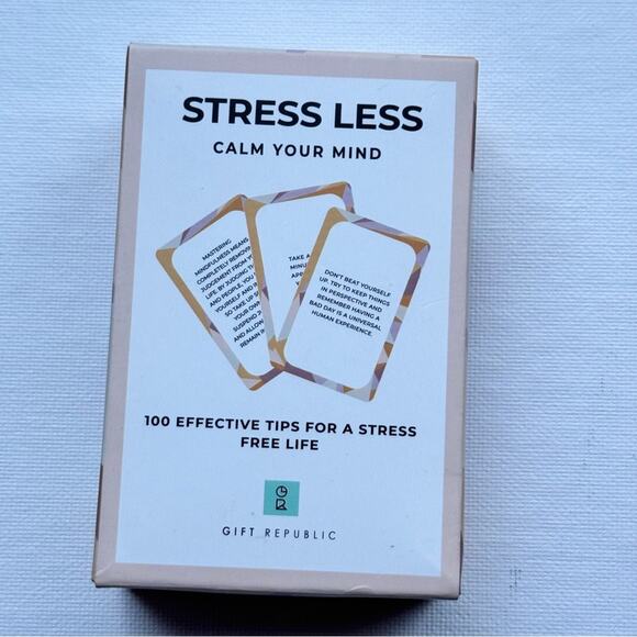 Stress Less 100 Effective Tips For a Stress Free Life Deck of Cards New in Box - Picture 8 of 9